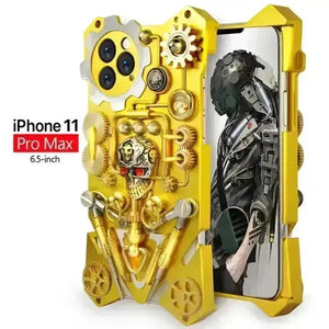 Cyberpunk Skull Mechanical Gear Case (For iPhones) - Bear Hugs