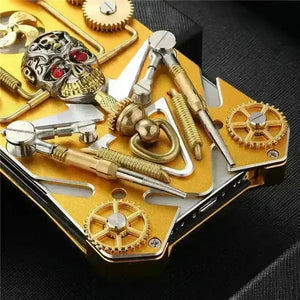 Cyberpunk Skull Mechanical Gear Case (For iPhones) - Bear Hugs