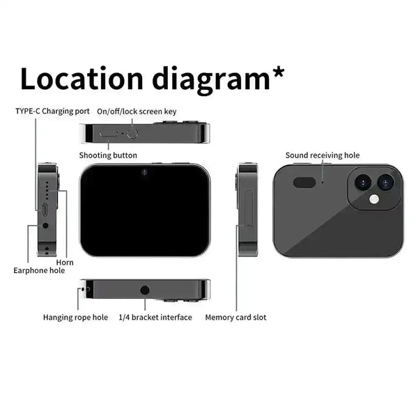D6 Touch Screen 4K Vlogging Camera - Bear Hugs