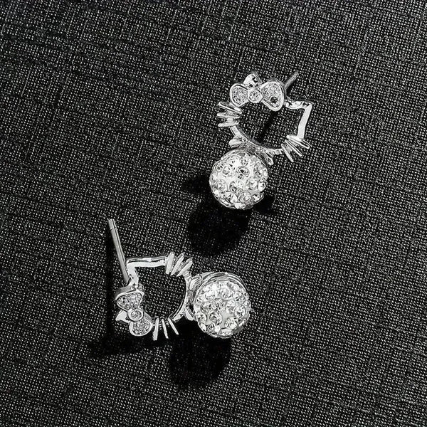 Dazzling Hello Kitty Stud Earrings - Bear Hugs