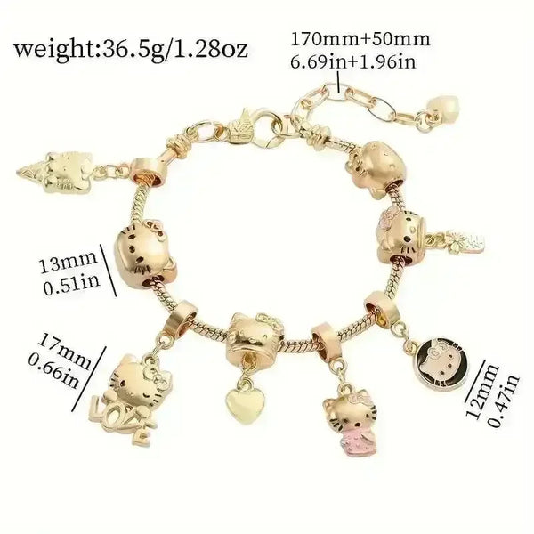 Dazzling Hello Kitty Zinc Alloy Bracelet - Bear Hugs