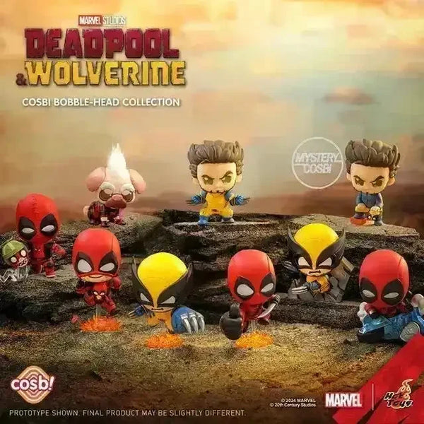 Deadpool vs Wolverine COSBI BobbleHead Figures - Bear Hugs