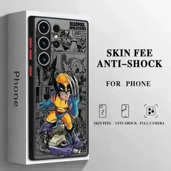 Deadpool vs Wolverine Matte Phone Case (For Samsung) - Bear Hugs