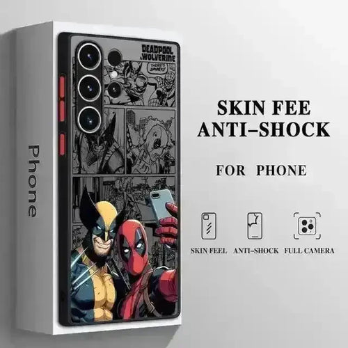 Deadpool vs Wolverine Matte Phone Case (For Samsung) - Bear Hugs