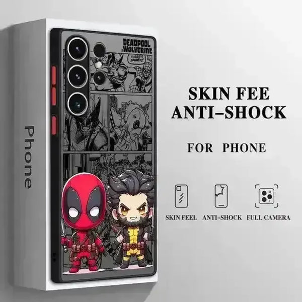 Deadpool vs Wolverine Matte Phone Case (For Samsung) - Bear Hugs