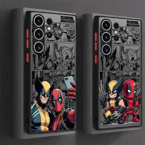 Deadpool vs Wolverine Matte Phone Case (For Samsung) - Bear Hugs