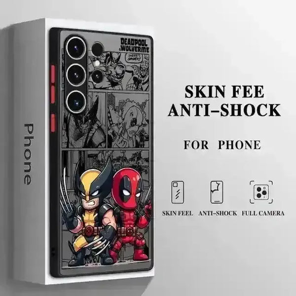 Deadpool vs Wolverine Matte Phone Case (For Samsung) - Bear Hugs