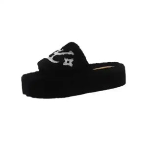 Designer Monogram Plushed Out Slippers - Bear Hugs