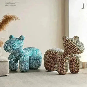 Designer Pony Mini Sofa cum Stool - Bear Hugs