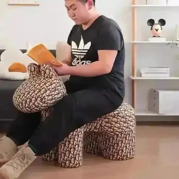 Designer Pony Mini Sofa cum Stool - Bear Hugs