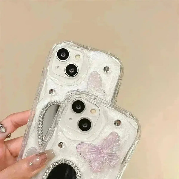 Diamond Bling Glitter Butterfly 3D Case (For iPhones) - Bear Hugs
