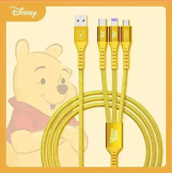 Disney 3-in-1 Fast Charging Data Cable - Bear Hugs