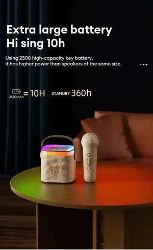 Disney A1S Portable Mic Bluetooth Karaoke System and Speaker - Bear Hugs