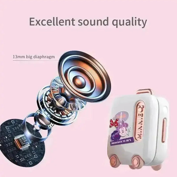 Disney D03 Suitcase Design Bluetooth Earphones - Bear Hugs