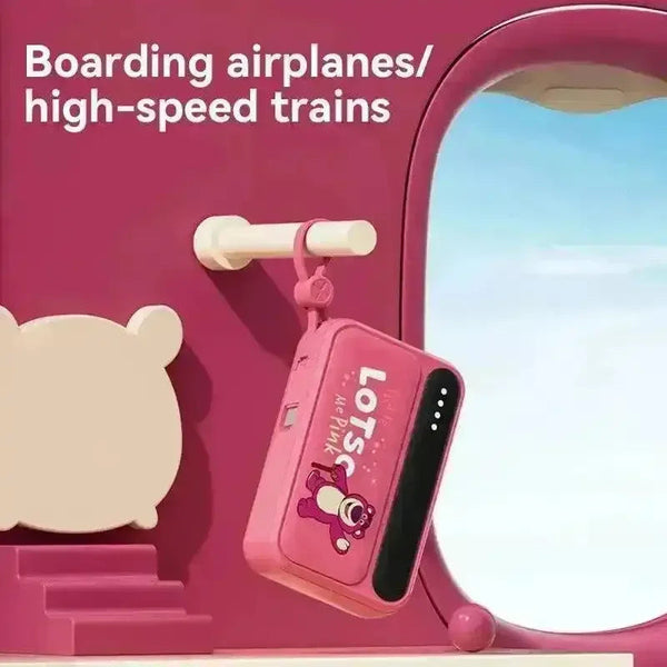 Disney Fast-Charging Power Bank With Built-in Data Cable - Bear Hugs