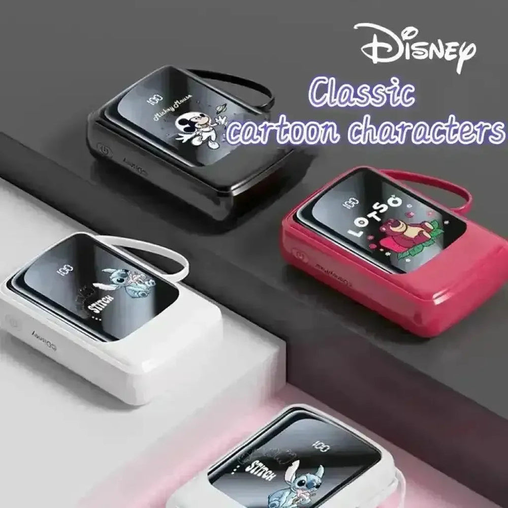 Disney Fast-Charging Power Bank With Dual Cables - Bear Hugs
