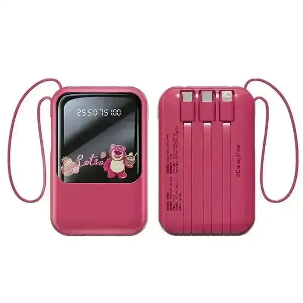 Disney Fast-Charging Power Bank With Dual Cables - Bear Hugs