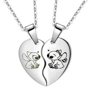 Disney Lilo & Stitch Best Friends Necklace and Keychain - Bear Hugs