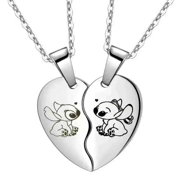 Disney Lilo & Stitch Best Friends Necklace and Keychain - Bear Hugs