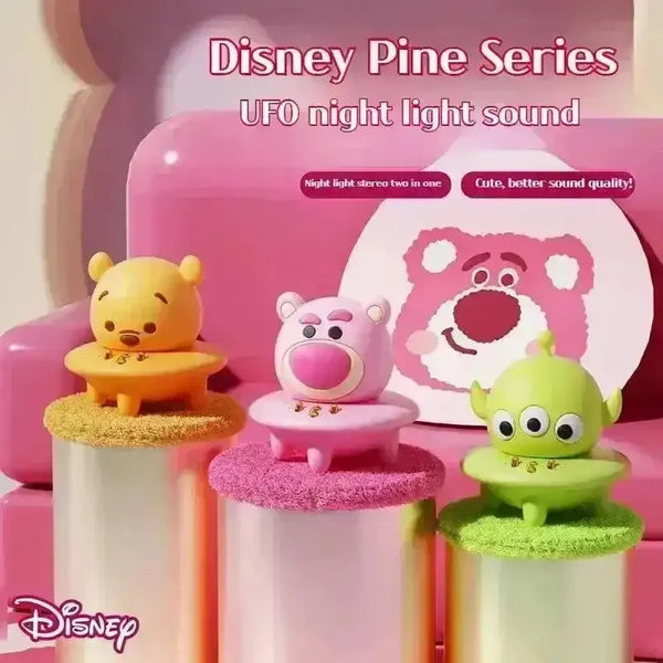 Disney LX-902 Pine Series UFO Bluetooth Speaker with Night Light - Bear Hugs