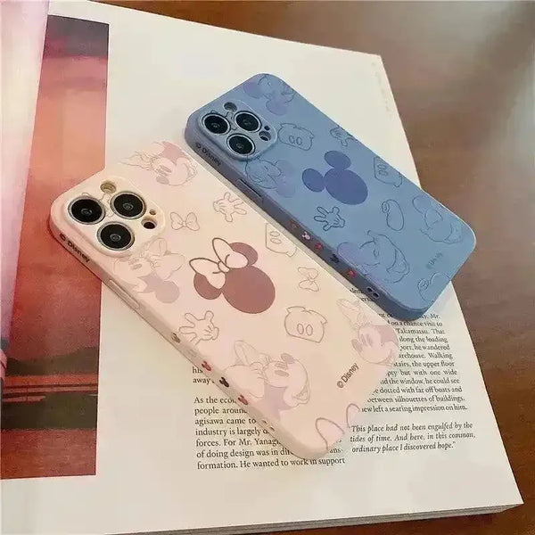 Disney Mickey Minnie Silicon Pastel Phone Case (For iPhones) - Bear Hugs