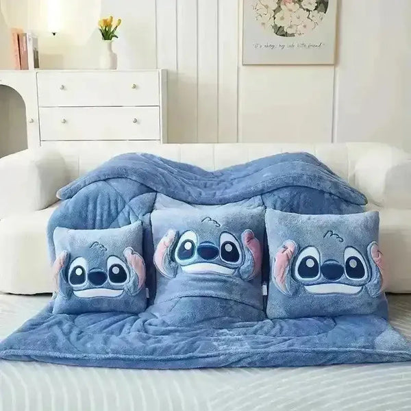 Disney Stitch 2 in 1 Pillow and Blanket Set - Bear Hugs