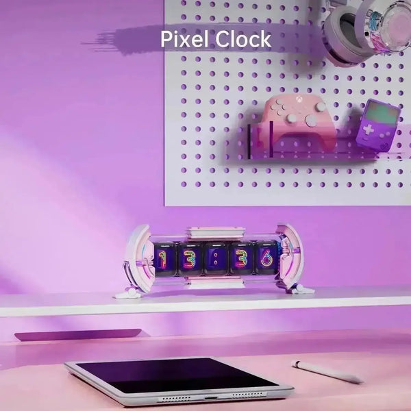 Divoom Times Gate Digital Clock and Tracker - Bear Hugs