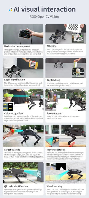 Dogzilla AI Programmable Robot Dog - S1 & S2 Model - Bear Hugs