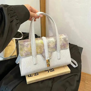 Dual Design Leatherette Handbag - Bear Hugs