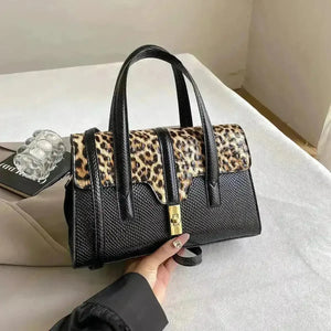 Dual Design Leatherette Handbag - Bear Hugs