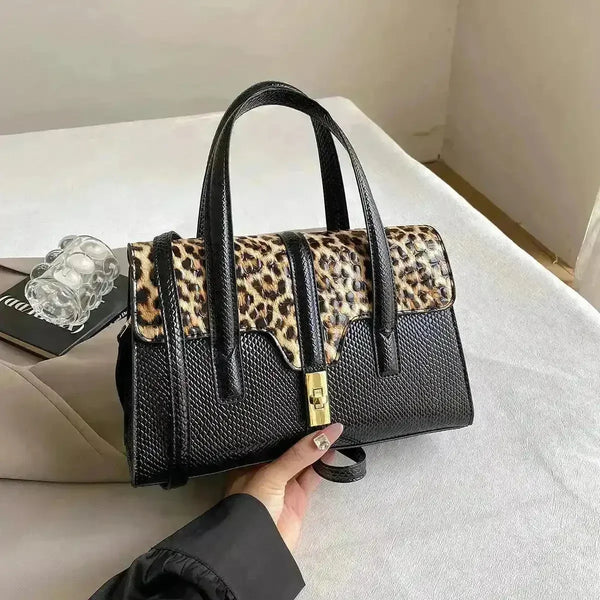 Dual Design Leatherette Handbag - Bear Hugs