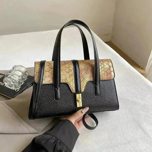 Dual Design Leatherette Handbag - Bear Hugs