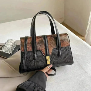 Dual Design Leatherette Handbag - Bear Hugs