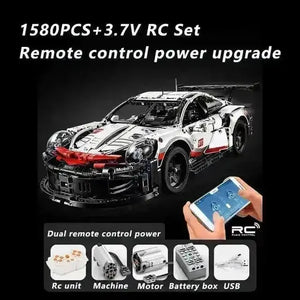 Electric Sports RC Car Model Building Block Set - Bear Hugs