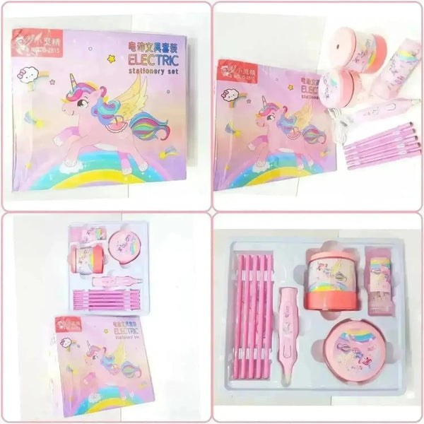 Electric Stationery Set for Kids (Space & Unicorn Theme) - Bear Hugs