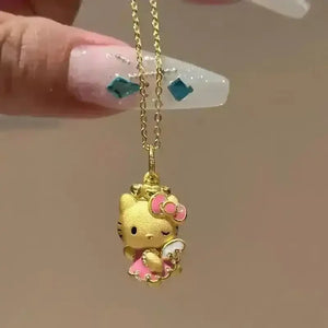 Elegant Hello Kitty Pendant - Bear Hugs
