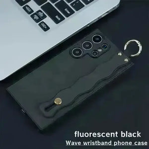 Elegant Wrist Bracket Leather Case (For Samsung) - Bear Hugs