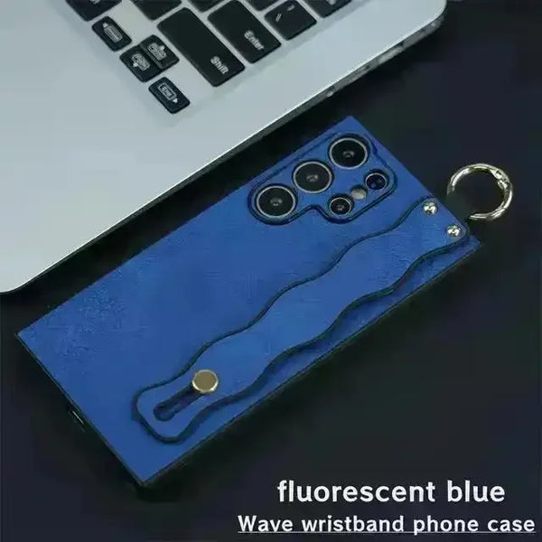 Elegant Wrist Bracket Leather Case (For Samsung) - Bear Hugs