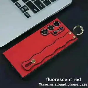 Elegant Wrist Bracket Leather Case (For Samsung) - Bear Hugs