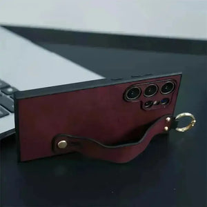 Elegant Wrist Bracket Leather Case (For Samsung) - Bear Hugs