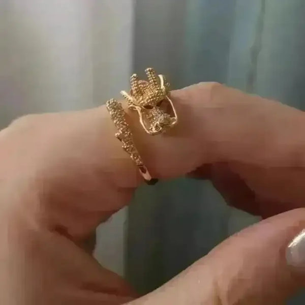 Enchanting Dragon Year Zodiac Ring - Bear Hugs