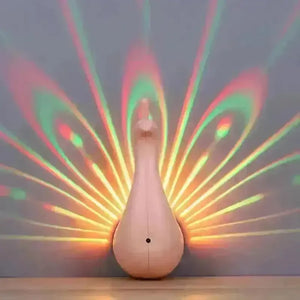 Enchanting Peacock Projection Lamp - Bear Hugs