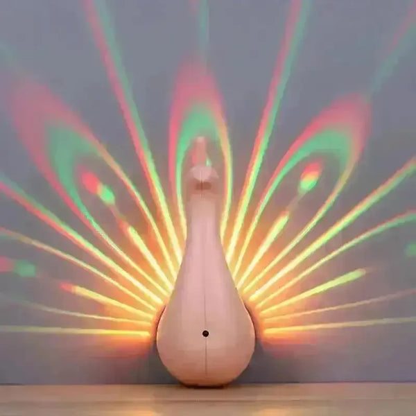 Enchanting Peacock Projection Lamp - Bear Hugs