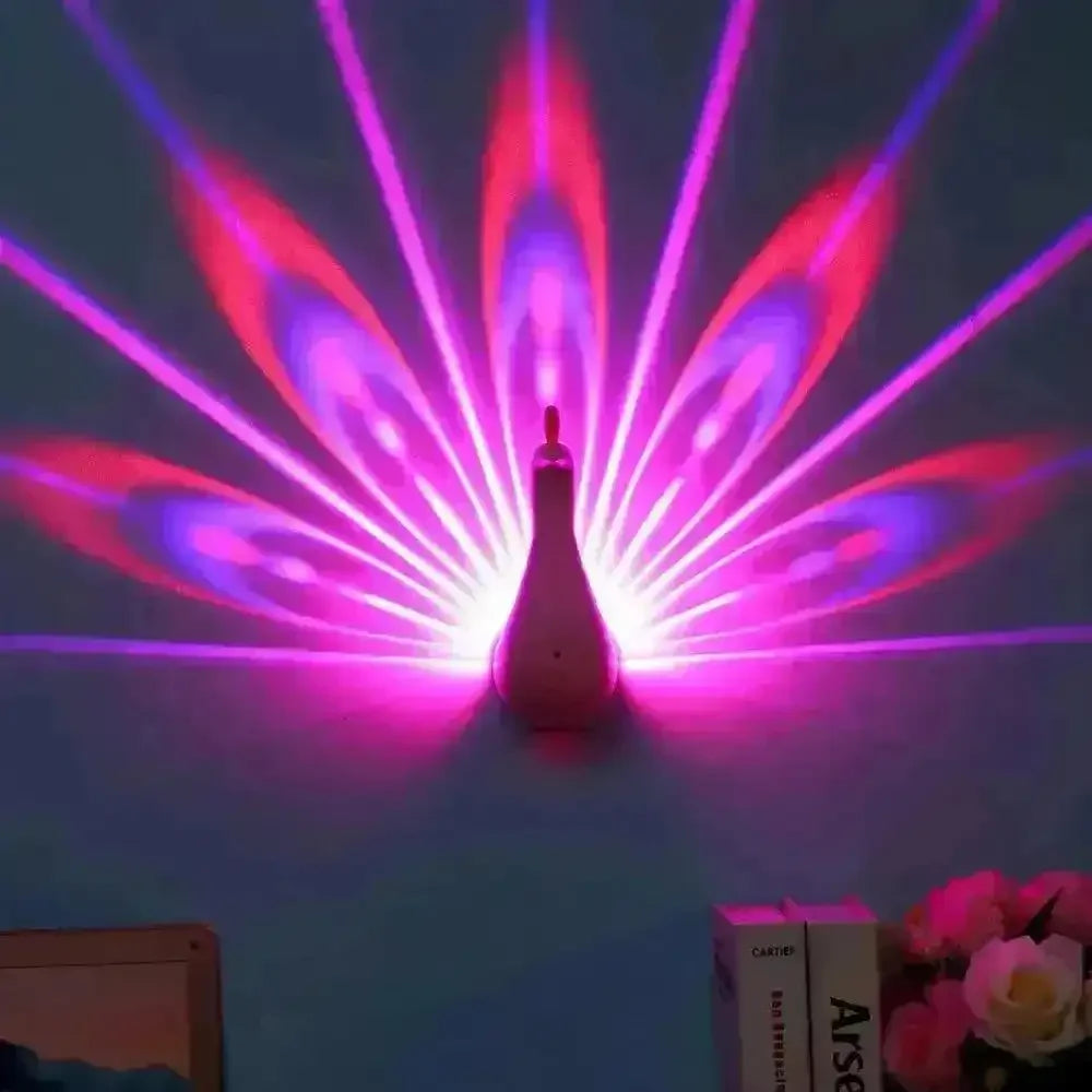 Enchanting Peacock Projection Lamp - Bear Hugs