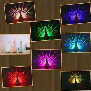 Enchanting Peacock Projection Lamp - Bear Hugs