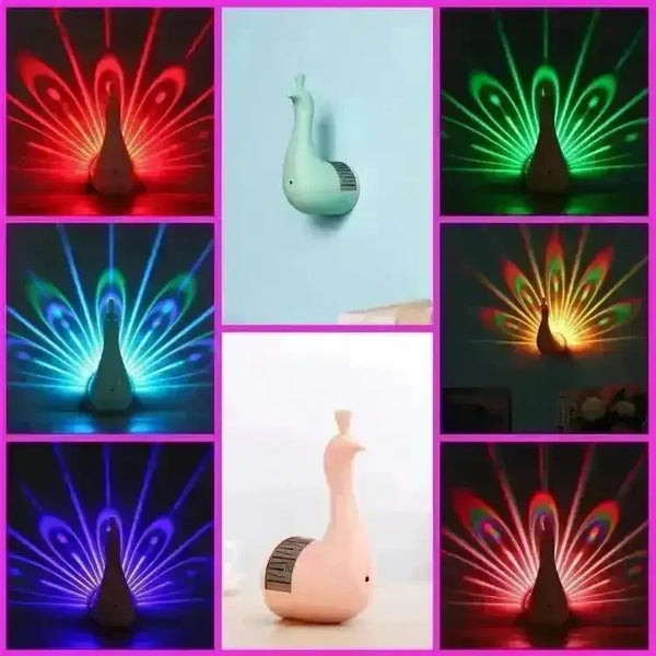 Enchanting Peacock Projection Lamp - Bear Hugs