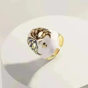 Exquisite Chinese Opera Face Mask Ring - Bear Hugs