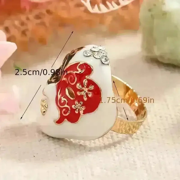 Exquisite Chinese Opera Face Mask Ring - Bear Hugs