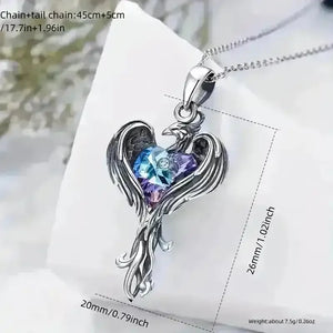 Exquisite Phoenix Heart Pendant - Bear Hugs