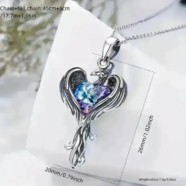 Exquisite Phoenix Heart Pendant - Bear Hugs